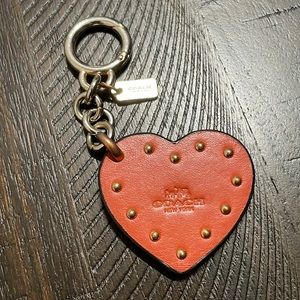 Coach heart keychain